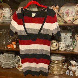 Maurice’s striped sweater. Has a lot of stretch and fits snuggly.